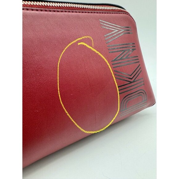 DKNY Tilly Faux Leather Small Crossbody Camera Bag - Scarlet/ Burgundy - Picture 9 of 9